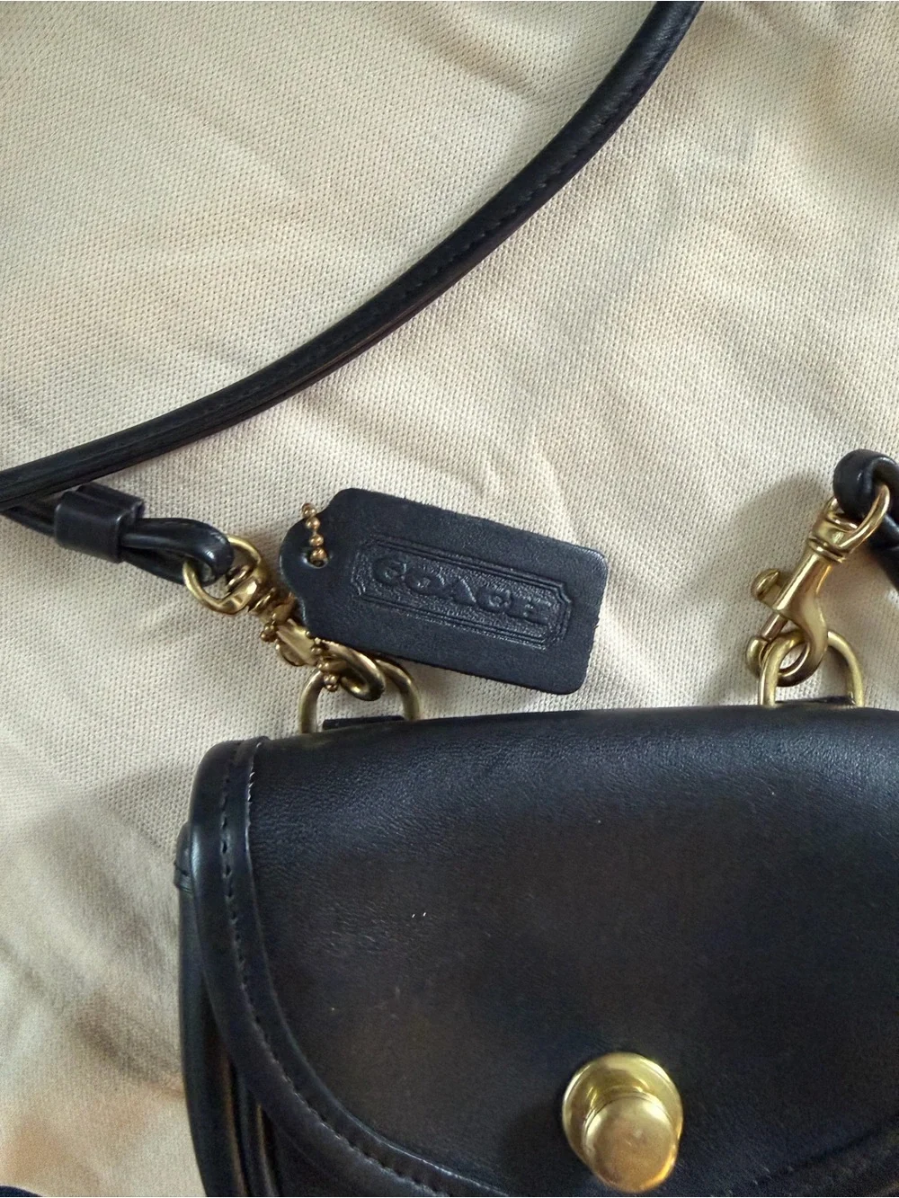 Coach compact leather